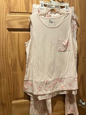 AnyBody Pale Pink Womens Sleep Tank Top